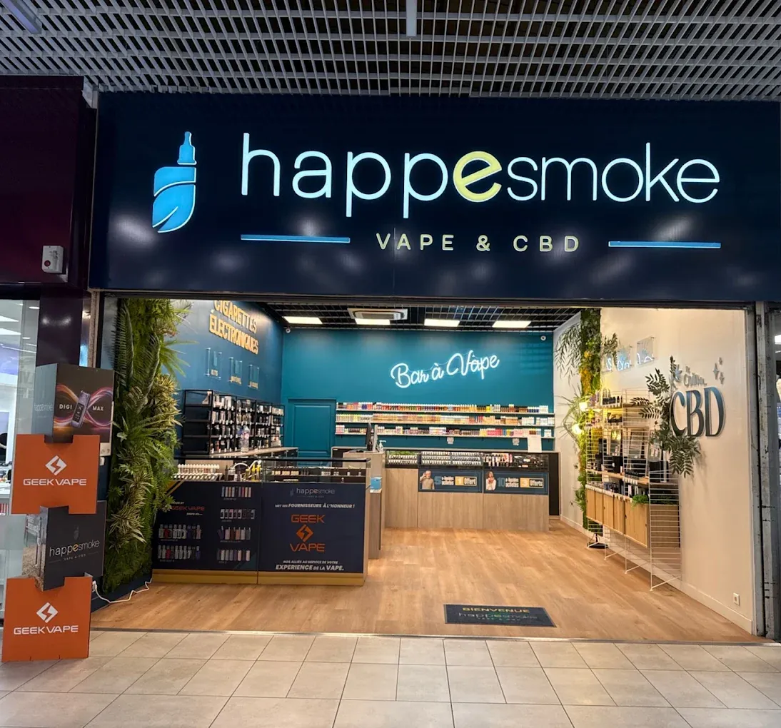Vitrine du magasin HappeSmoke Châteauneuf-les-Martigues